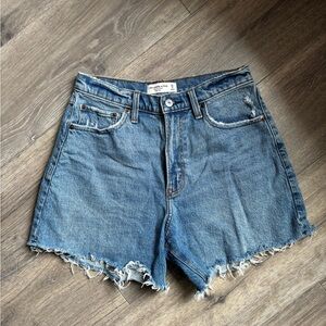 Abercrombie & Fitch Frayed Hem Jean Shorts